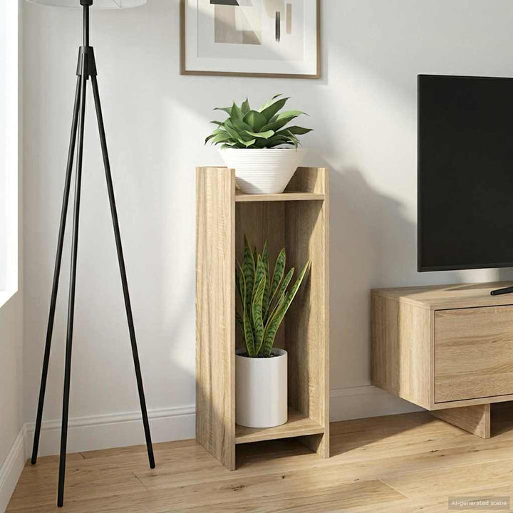 Planteholder Sonoma-eg 30 x 30 x 80 cm Konstrueret træ