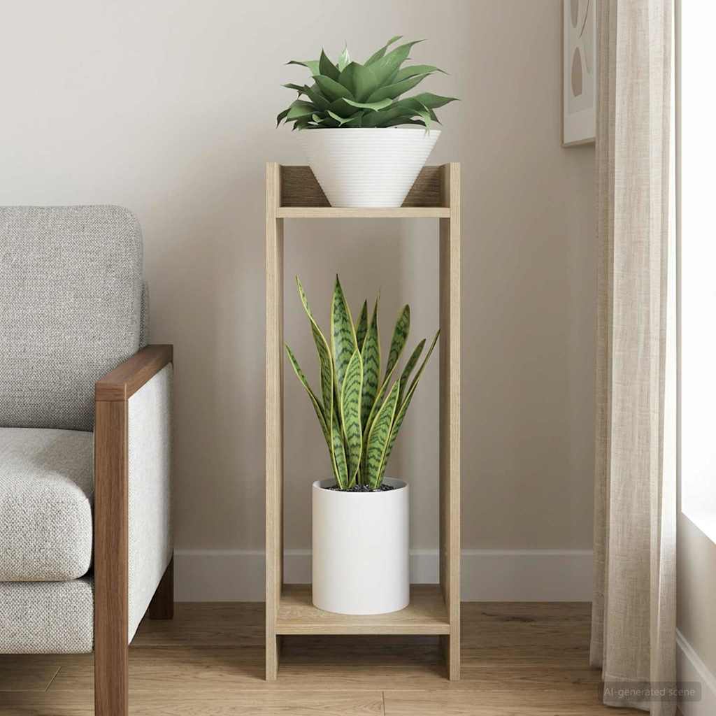 Planteholder Sonoma-eg 30 x 30 x 80 cm Konstrueret træ