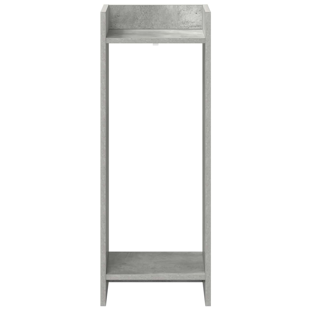 Planteholder med hylde BetonGrå 30 x 30 x 80 cm Konstrueret træ