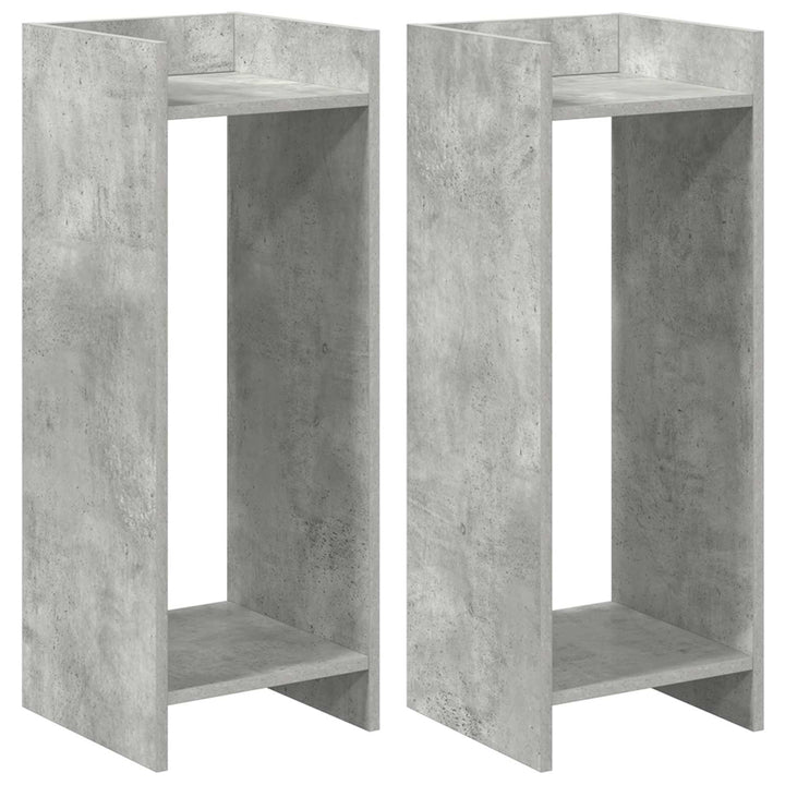 Planteholder 2 pcs BetonGrå 30 x 30 x 80 cm Konstrueret træ