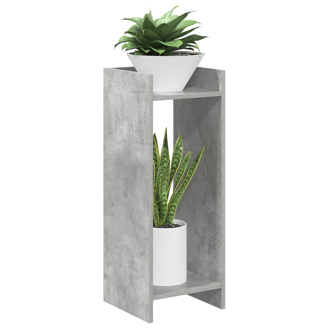 Planteholder 2 pcs BetonGrå 30 x 30 x 80 cm Konstrueret træ