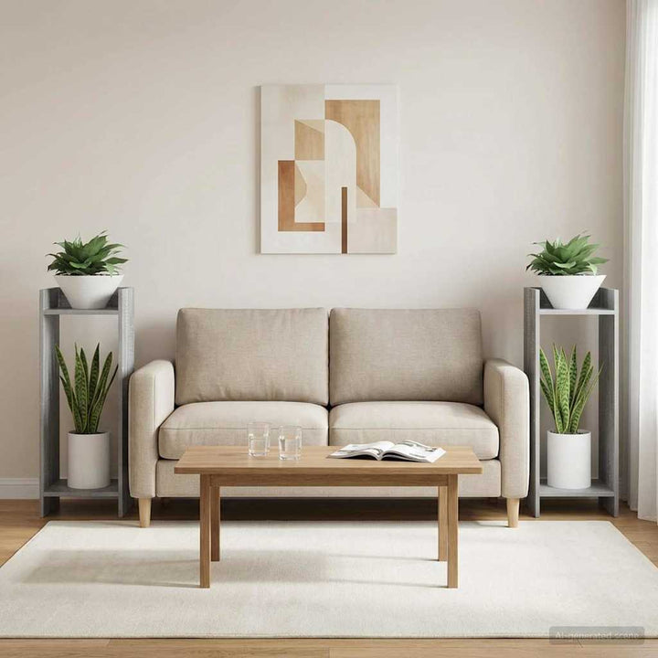 Planteholder 2 pcs Grå Sonoma 30 x 30 x 80 cm Konstrueret træ