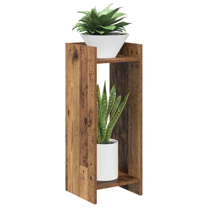 Planteholder Gammelt træ 30 x 30 x 80 cm Konstrueret træ