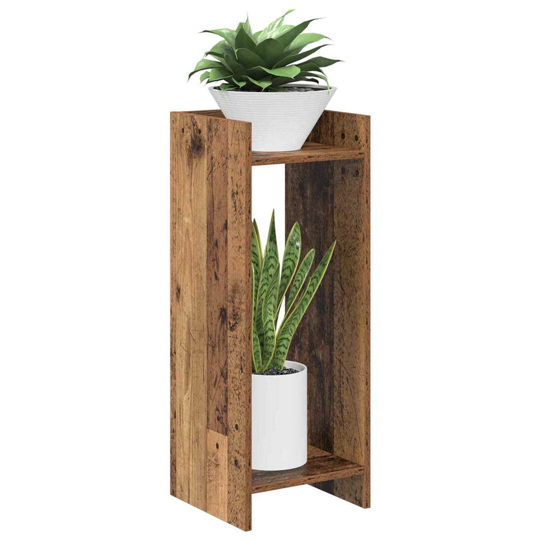 Planteholder 2 stk. Gammelt træ 30 x 30 x 80 cm Konstrueret træ