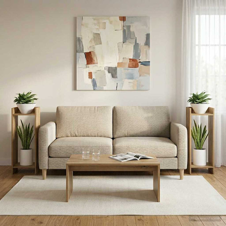 Planteholder 2 stk. Artisan Eg 30 x 30 x 80 cm Konstrueret træ