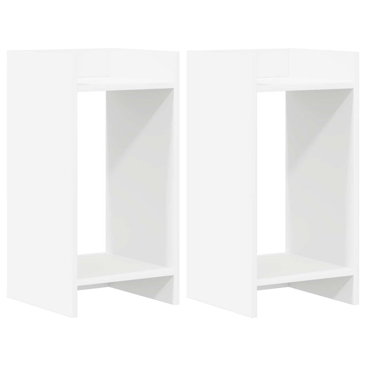 Planteholder 2 pcs Hvid 30 x 30 x 60 cm Konstrueret træ