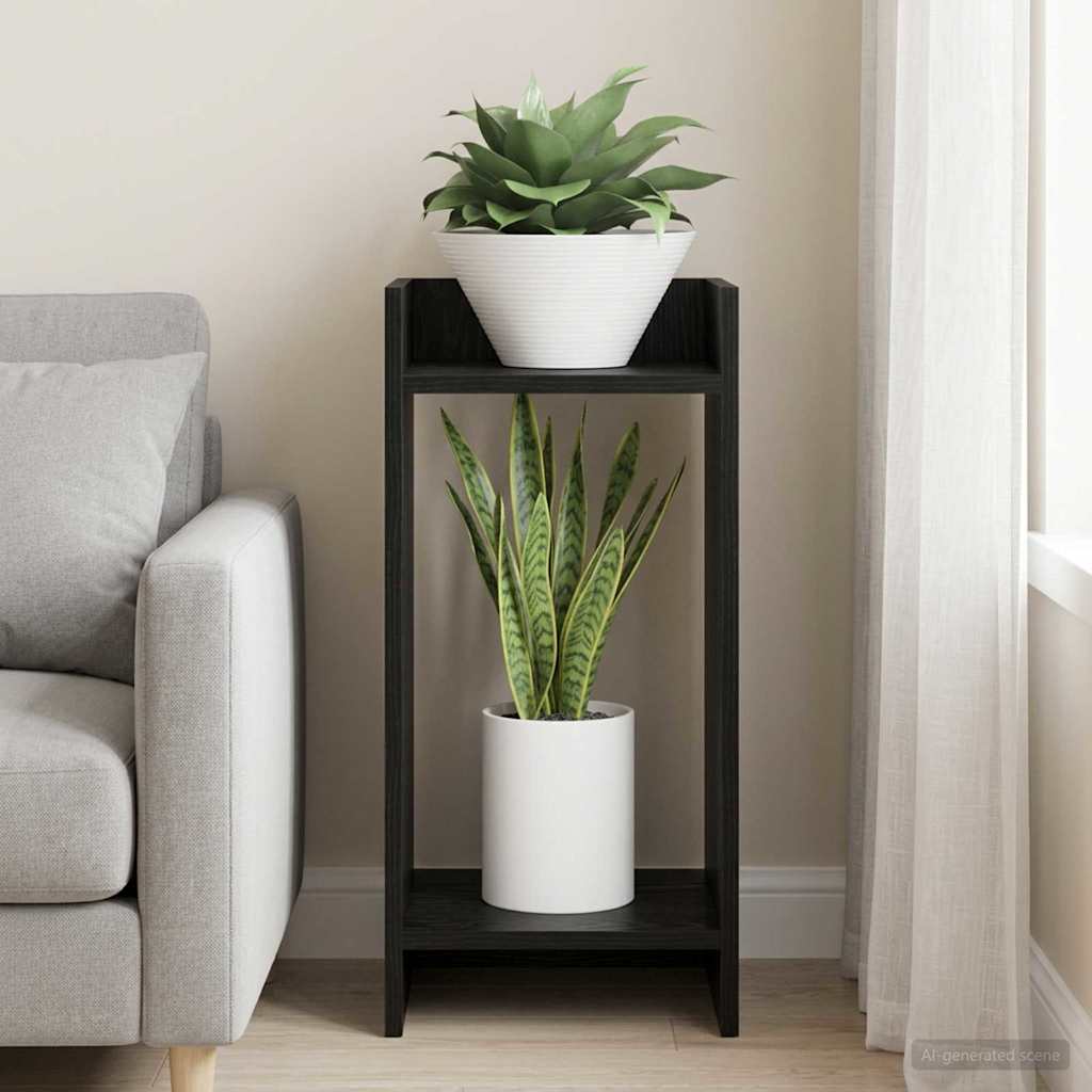 Planteholder Sort eg 30 x 30 x 60 cm Konstrueret træ