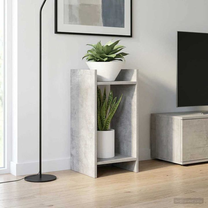 Planteholder 2 stk. BetonGrå 30 x 30 x 60 cm Konstrueret træ