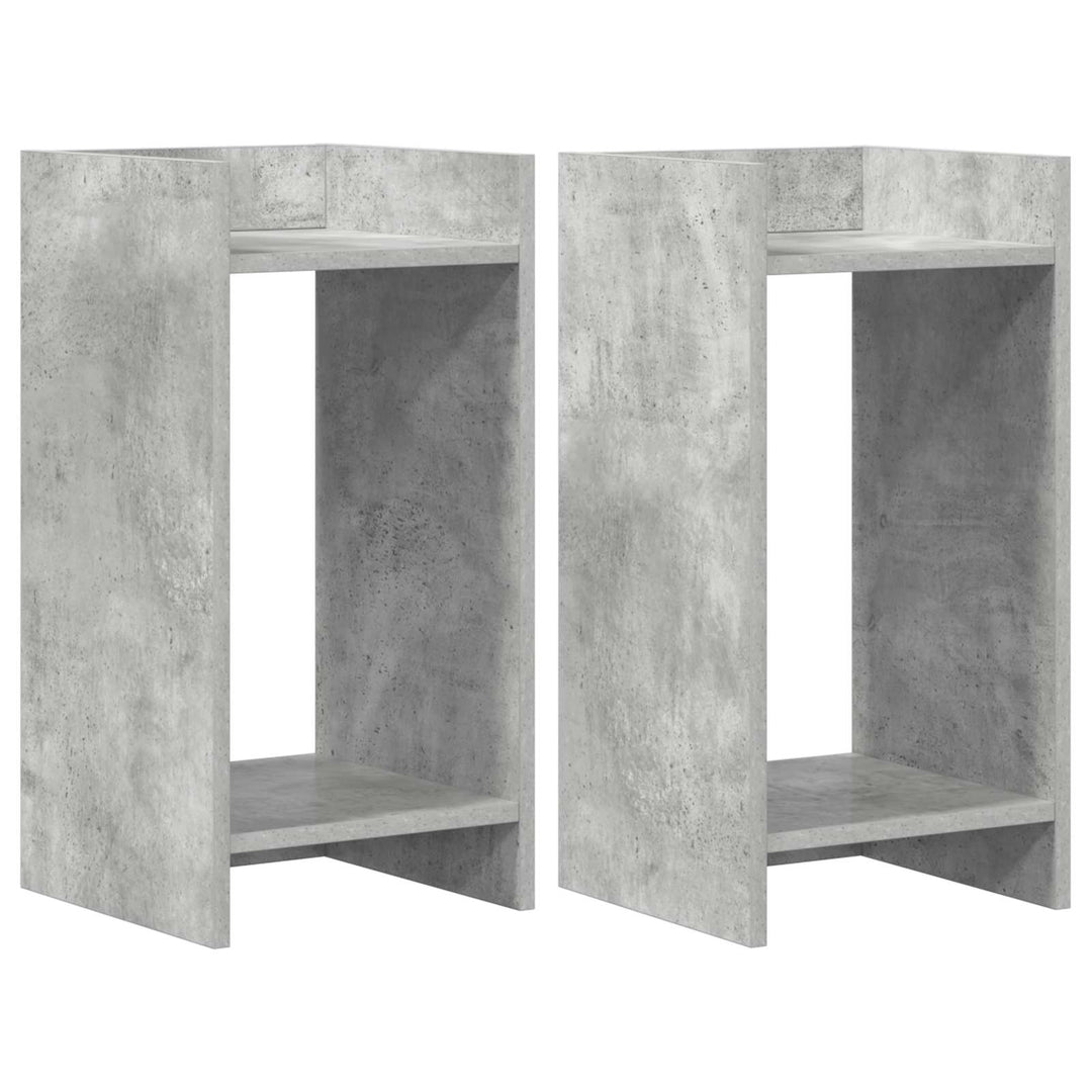 Planteholder 2 stk. BetonGrå 30 x 30 x 60 cm Konstrueret træ