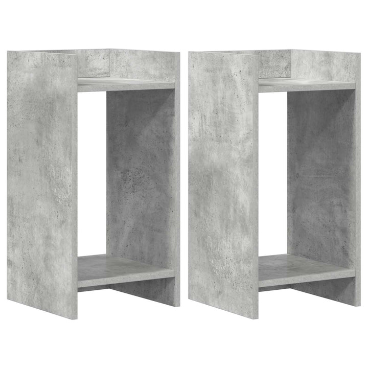 Planteholder 2 pcs BetonGrå 30 x 30 x 60 cm Konstrueret træ