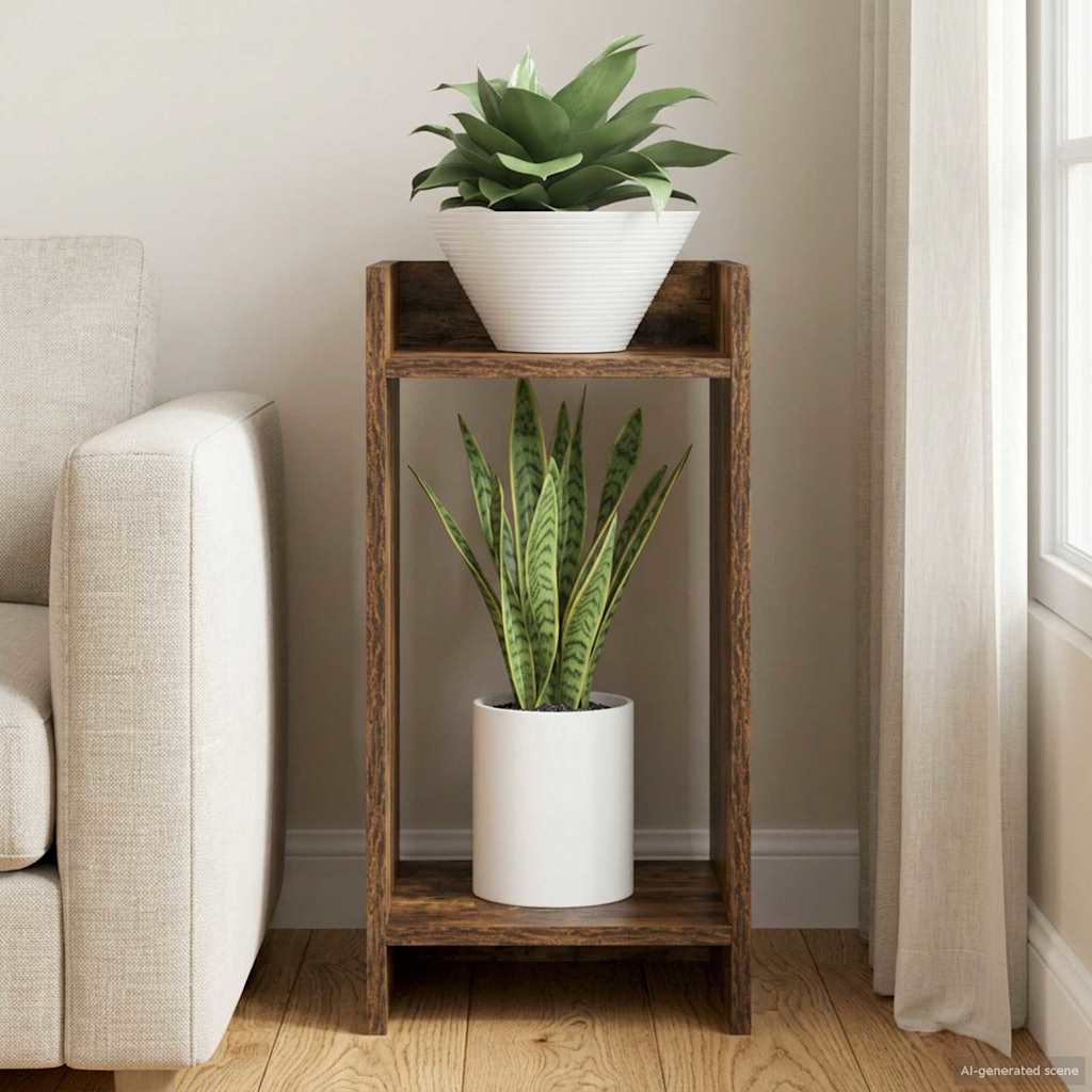 Planteholder Røget Eg 30 x 30 x 60 cm Konstrueret træ