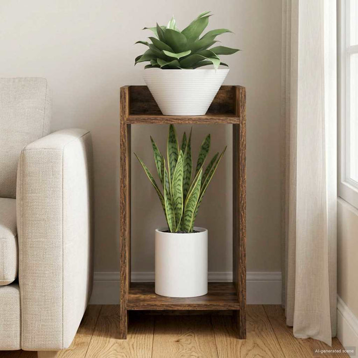 Planteholder Røget eg 30 x 30 x 60 cm Konstrueret træ