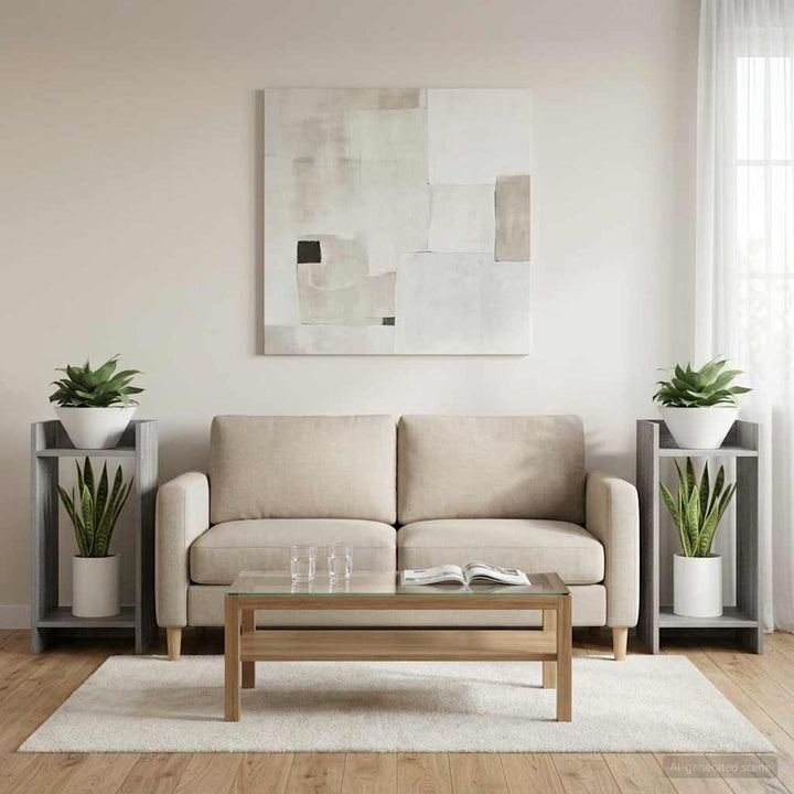 Planteholder 2 pcs Grå Sonoma 30 x 30 x 60 cm Konstrueret træ