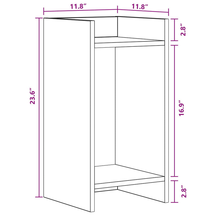 Planteholder 2 pcs Grå Sonoma 30 x 30 x 60 cm Konstrueret træ
