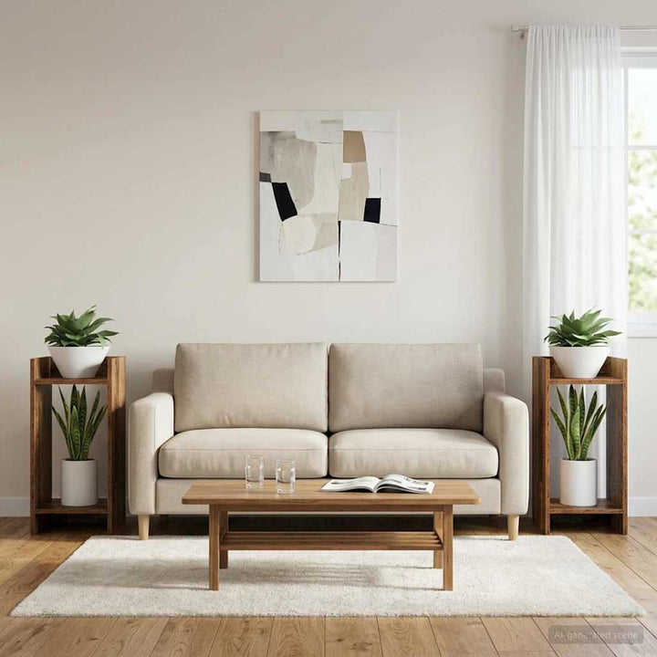 Planteholder 2 pcs Gammelt træ 30 x 30 x 60 cm Konstrueret træ
