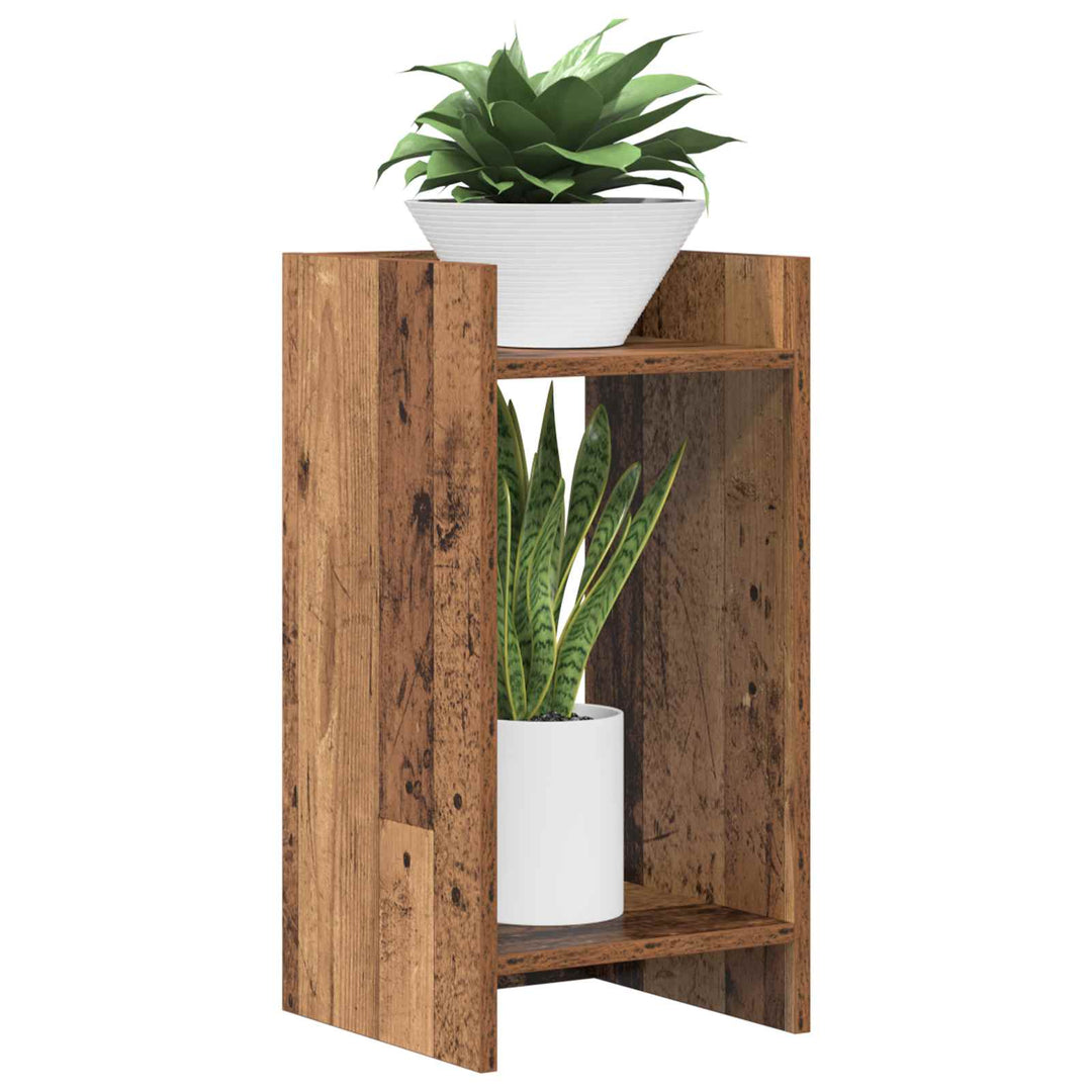 Planteholder 2 stk. Gammelt træ 30 x 30 x 60 cm Konstrueret træ