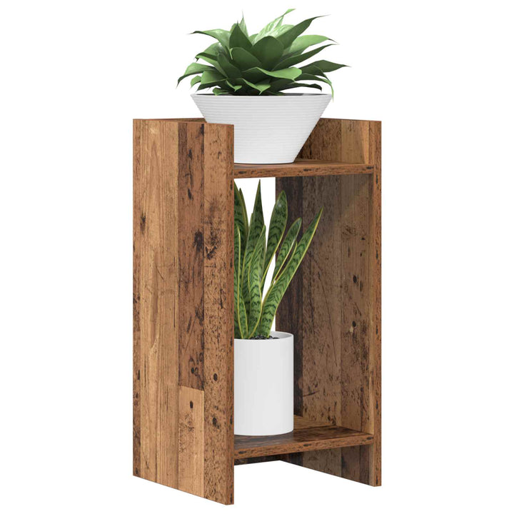 Planteholder 2 pcs Gammelt træ 30 x 30 x 60 cm Konstrueret træ
