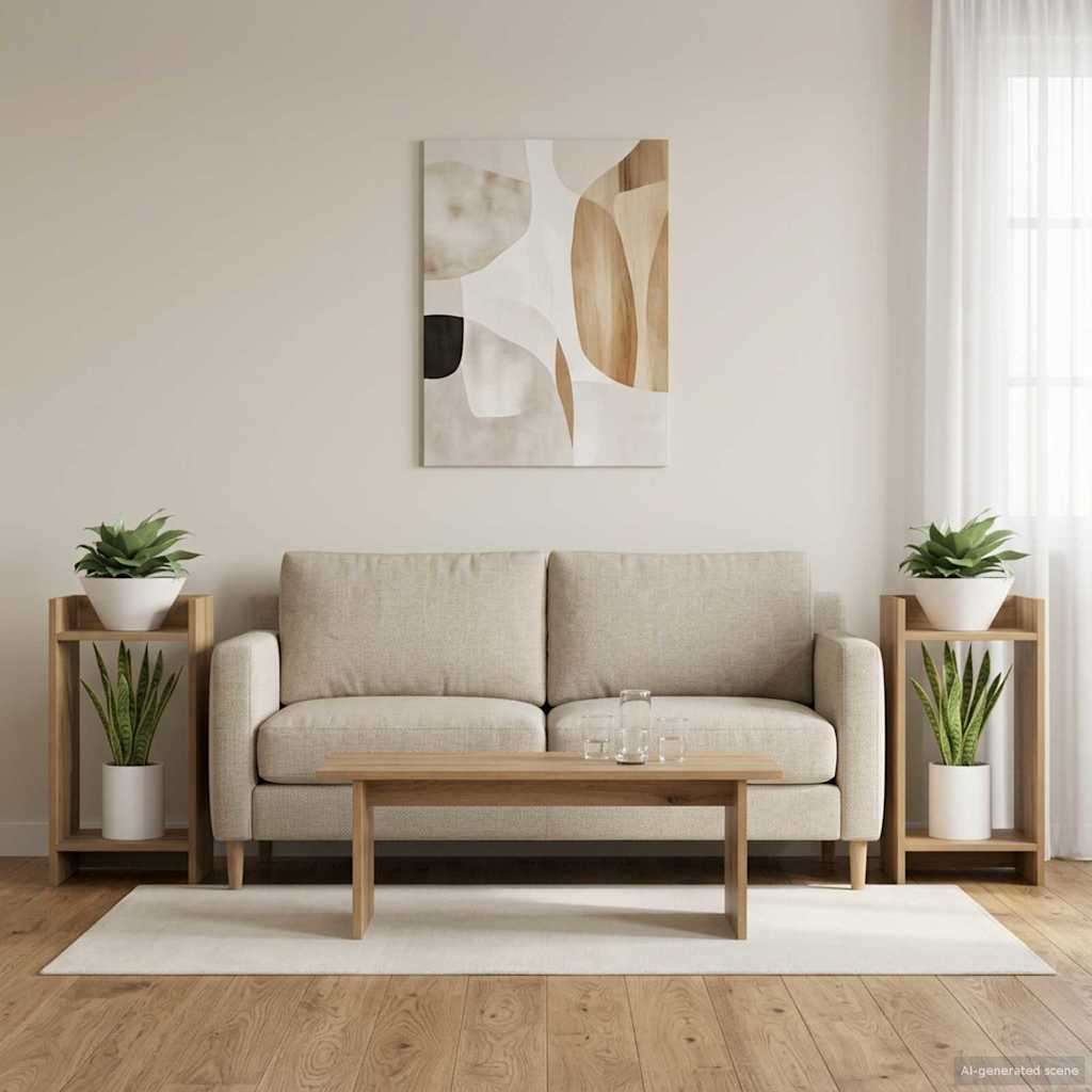 Planteholder 2 stk. Artisan Eg 30 x 30 x 60 cm Konstrueret træ