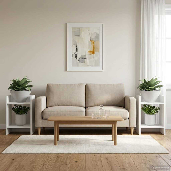 Planteholder 2 stk. Hvid 30 x 30 x 40 cm Konstrueret træ