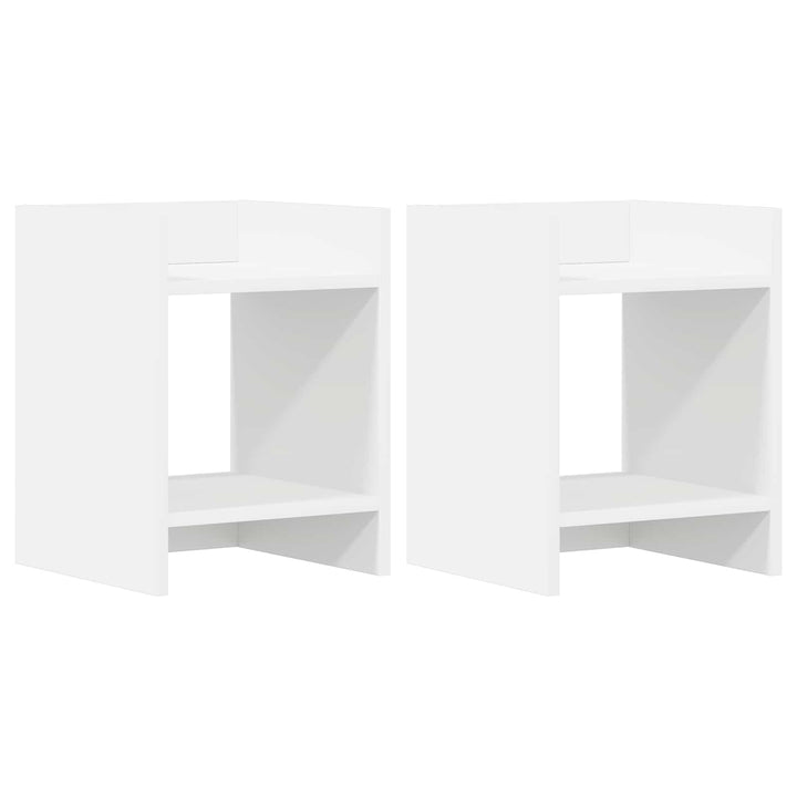 Planteholder 2 pcs Hvid 30 x 30 x 40 cm Konstrueret træ
