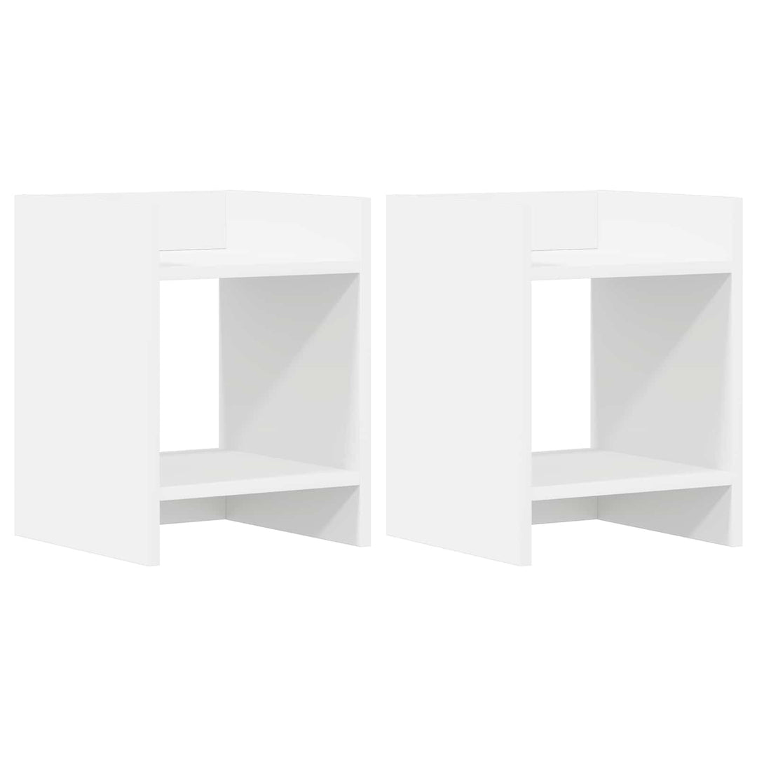 Planteholder 2 pcs Hvid 30 x 30 x 40 cm Konstrueret træ