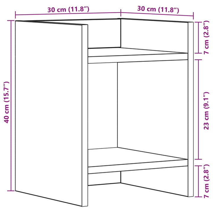 Planteholder Sort eg 30 x 30 x 40 cm Konstrueret træ