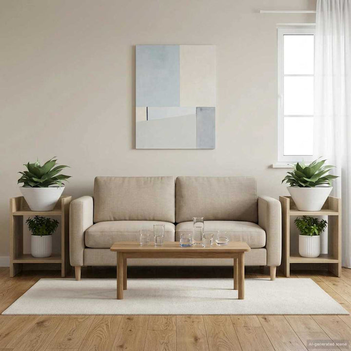 Planteholder 2 stk. Sonoma-eg 30 x 30 x 40 cm Konstrueret træ