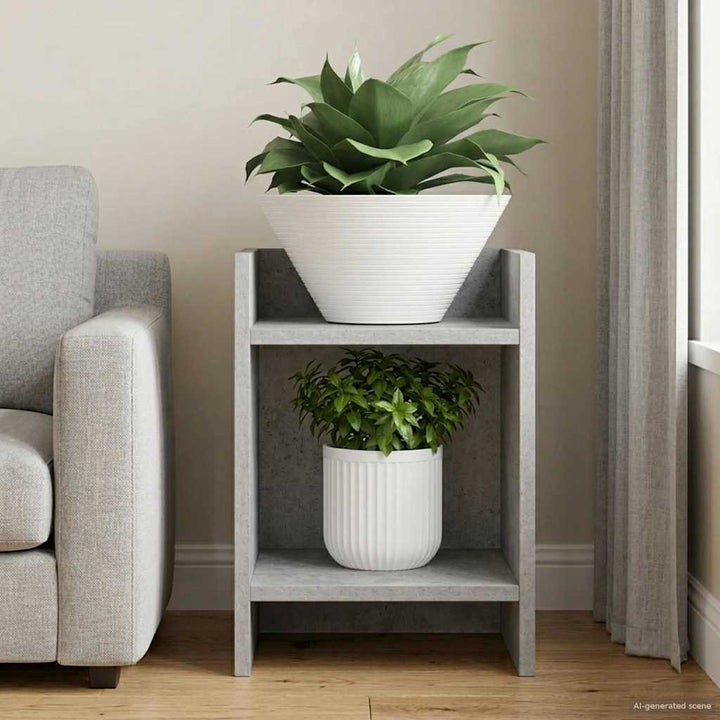 Planteholder Betongrå 30 x 30 x 40 cm Konstrueret træ