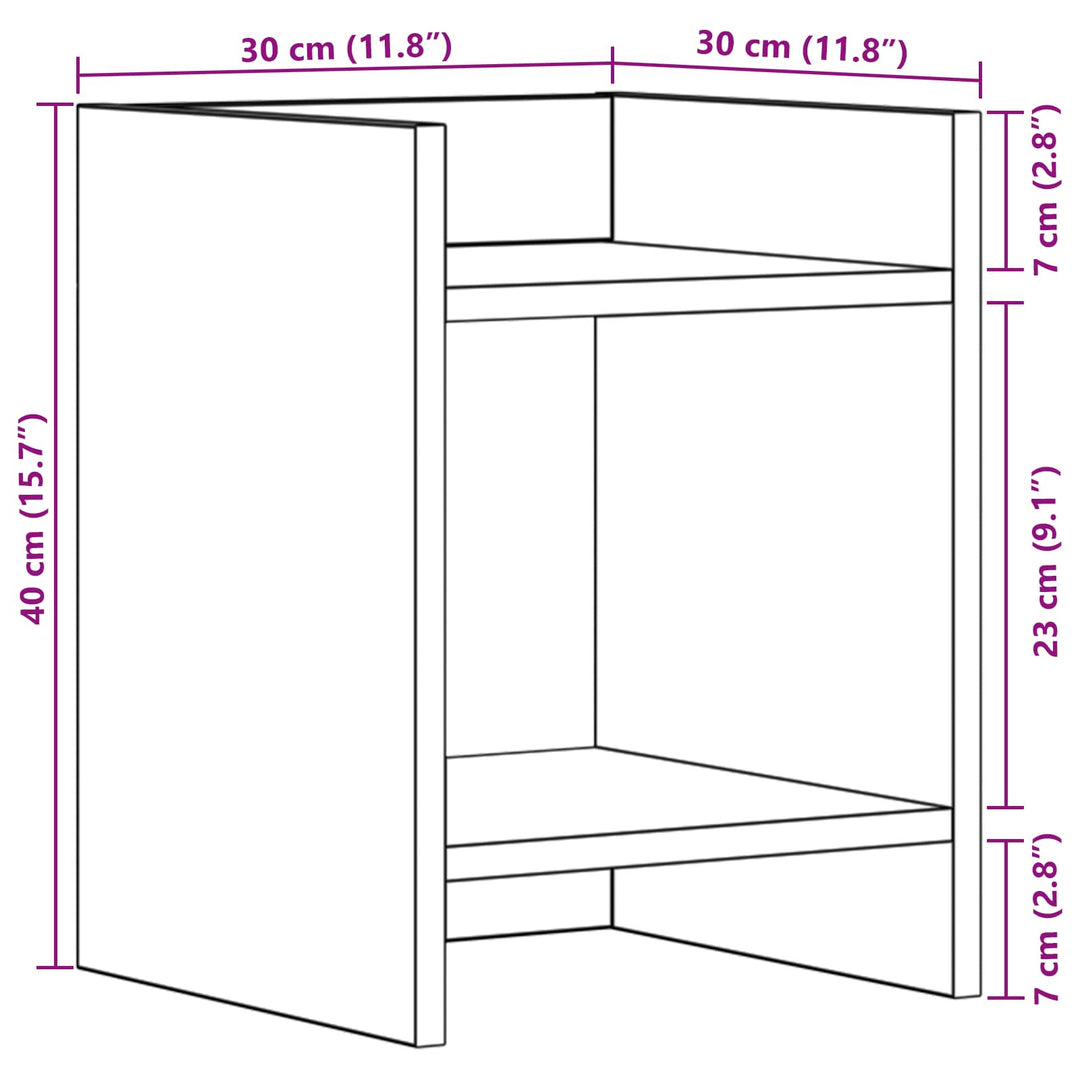 Planteholder Betongrå 30 x 30 x 40 cm Konstrueret træ