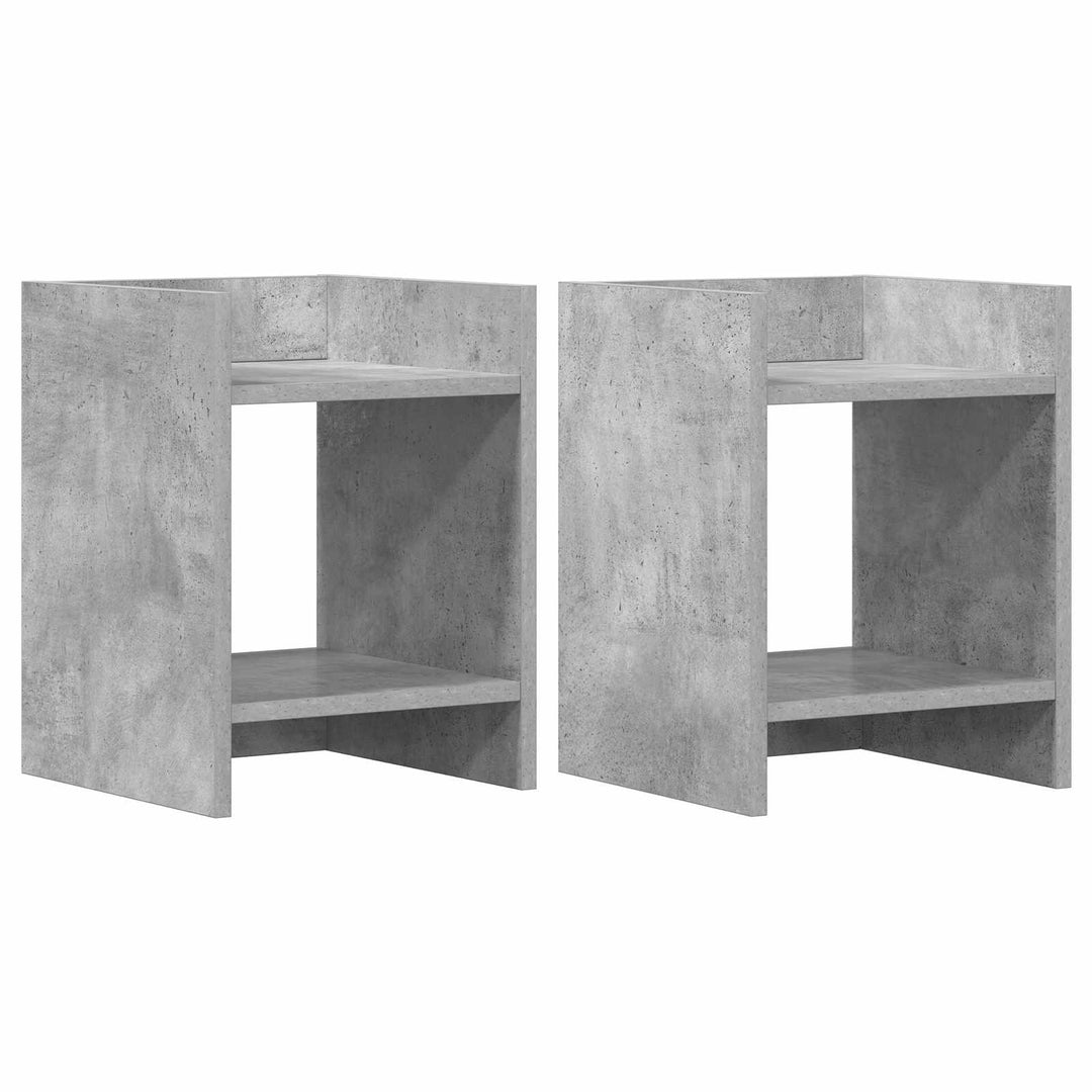 Planteholder 2 stk. BetonGrå 30 x 30 x 40 cm Konstrueret træ