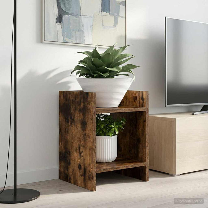 Planteholder Røget eg 30 x 30 x 40 cm Konstrueret træ