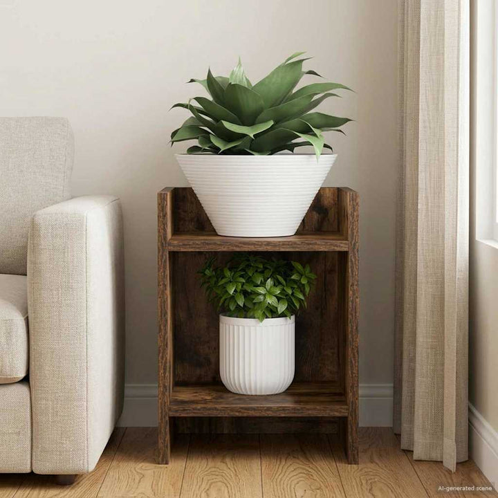 Planteholder Røget eg 30 x 30 x 40 cm Konstrueret træ