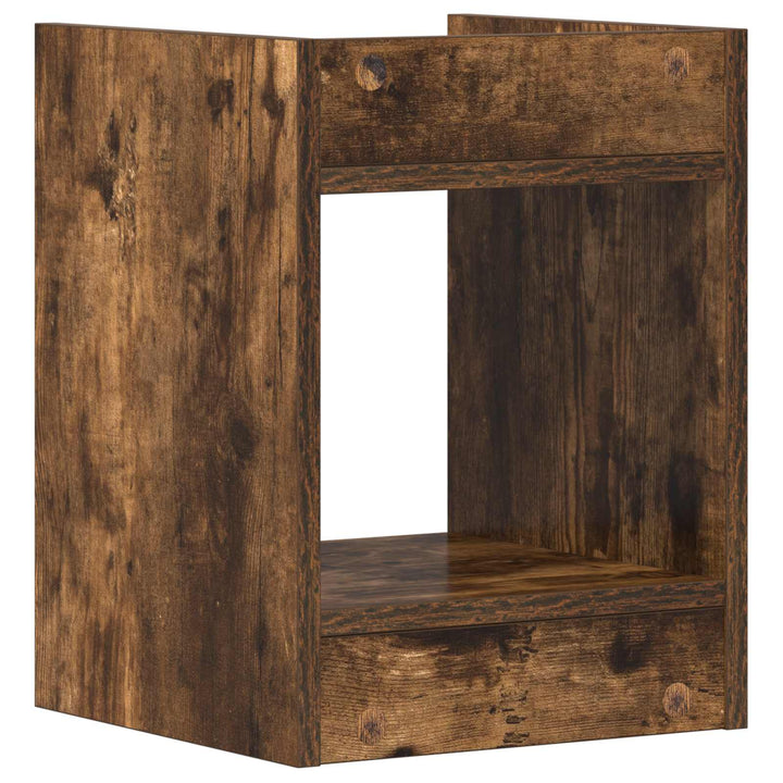 Planteholder Røget eg 30 x 30 x 40 cm Konstrueret træ