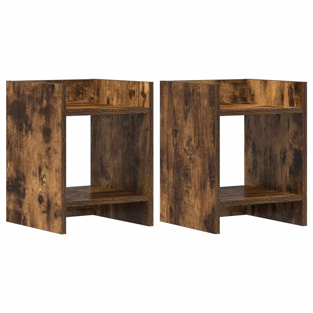 Planteholder 2 pcs Røget Eg 30 x 30 x 40 cm Konstrueret træ