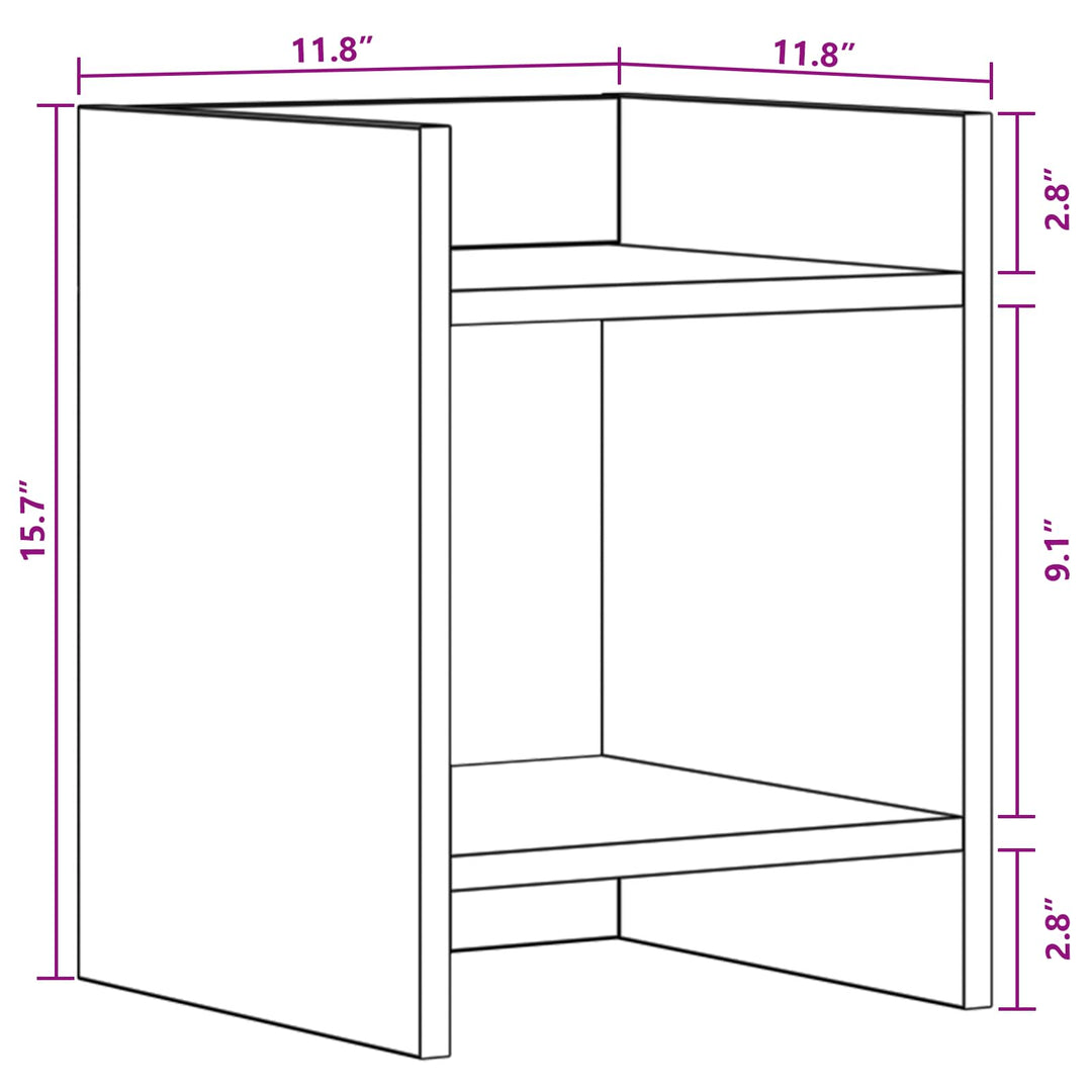 Planteholder 2 pcs Røget Eg 30 x 30 x 40 cm Konstrueret træ