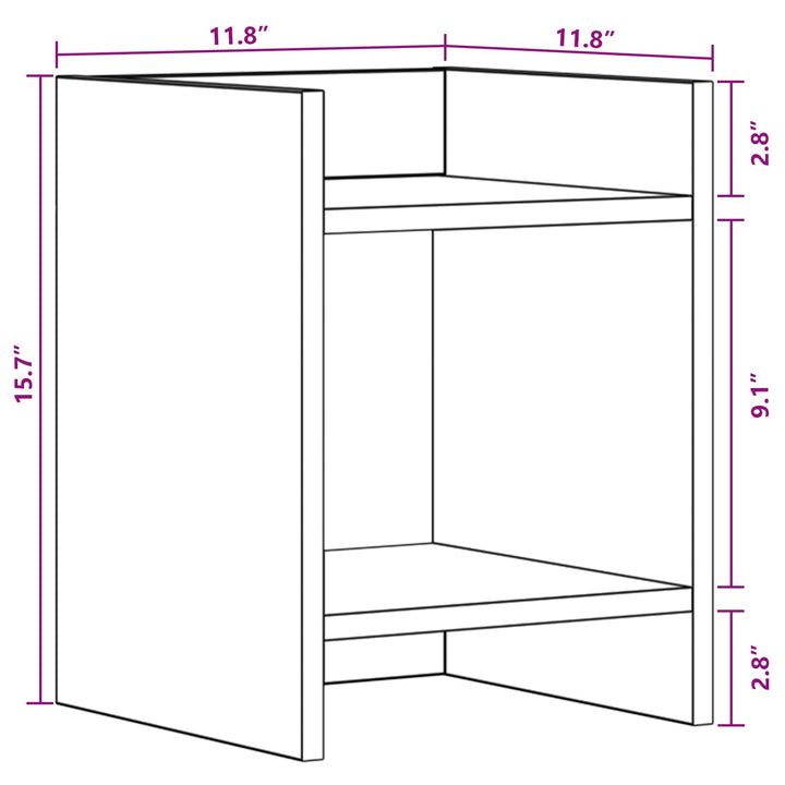 Planteholder 2 pcs Røget Eg 30 x 30 x 40 cm Konstrueret træ