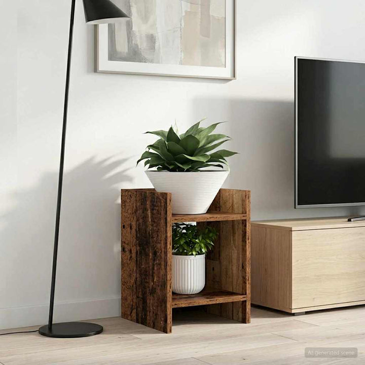 Planteholder 2 pcs Gammelt træ 30 x 30 x 40 cm Konstrueret træ