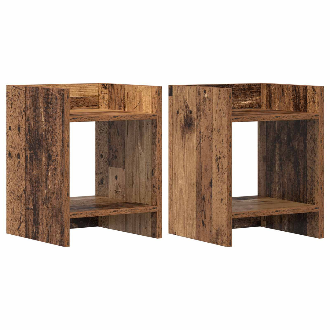 Planteholder 2 pcs Gammelt træ 30 x 30 x 40 cm Konstrueret træ