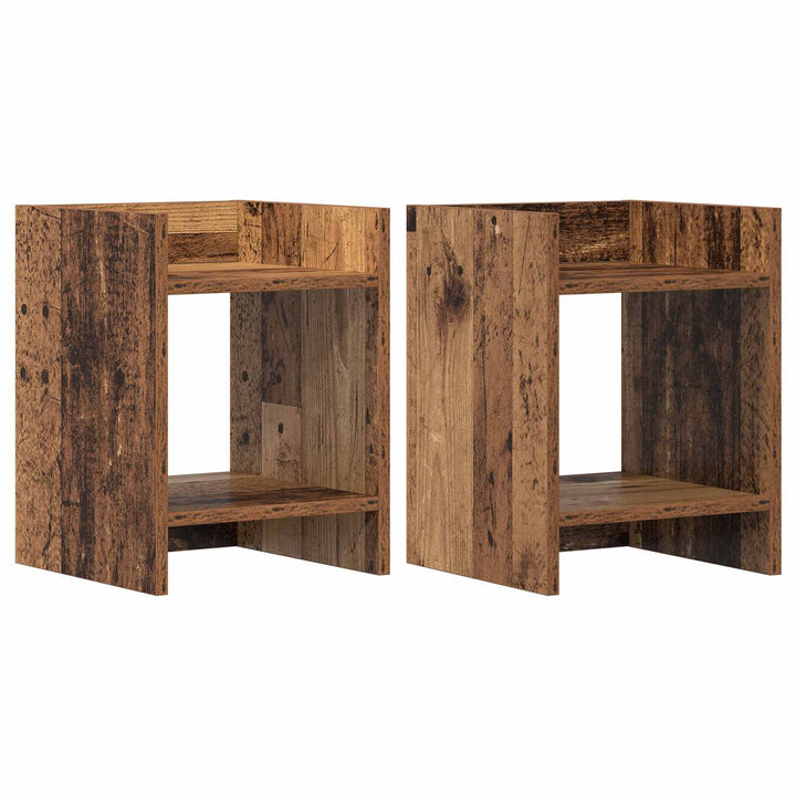 Planteholder 2 pcs Gammelt træ 30 x 30 x 40 cm Konstrueret træ