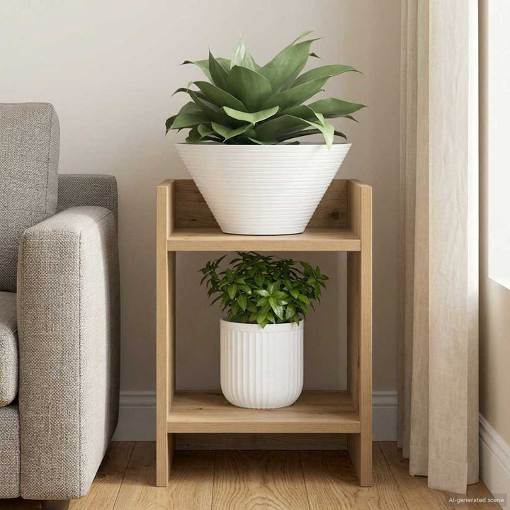 Planteholder Artisan Eg 30 x 30 x 40 cm Konstrueret træ