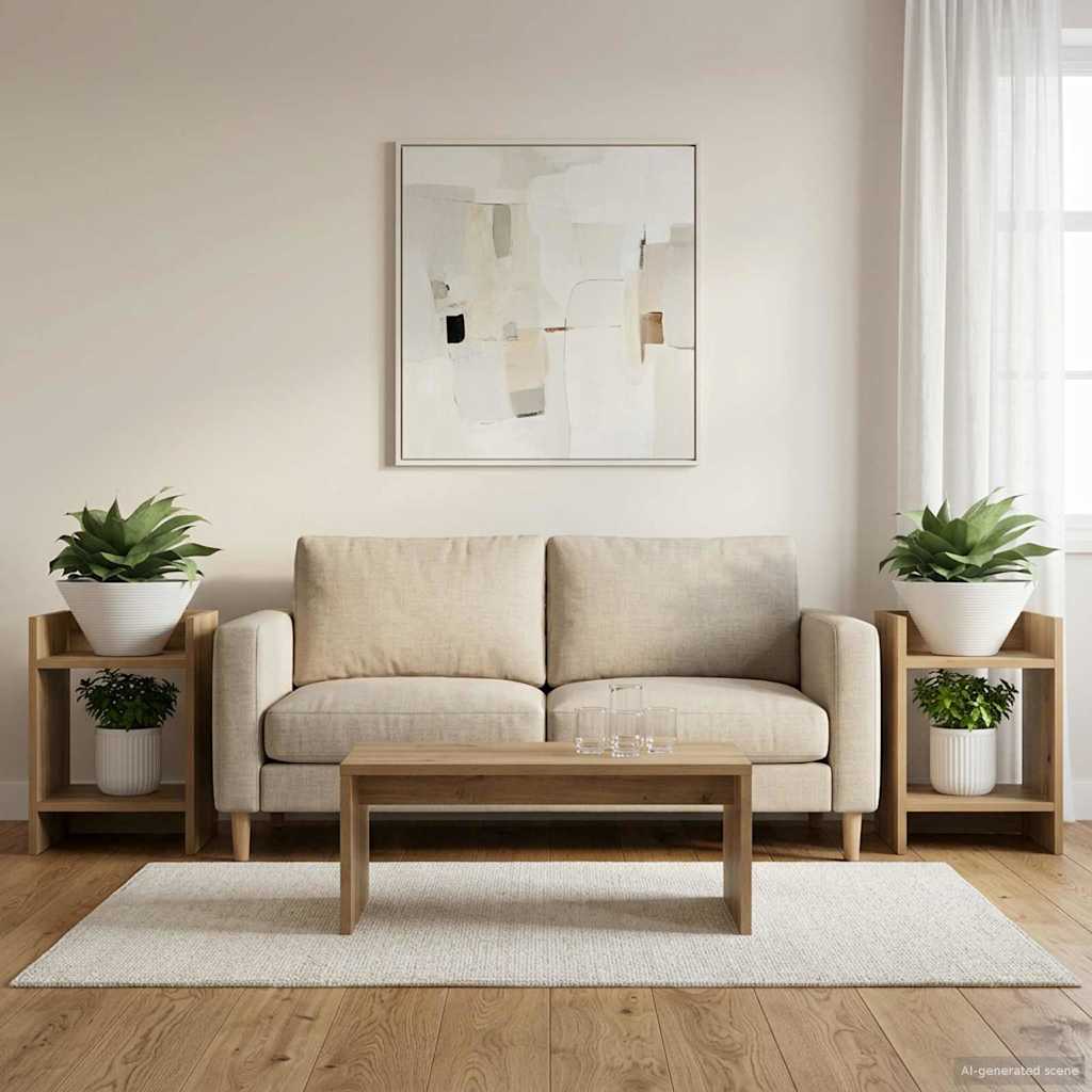 Planteholder 2 stk. Artisan Eg 30 x 30 x 40 cm Konstrueret træ