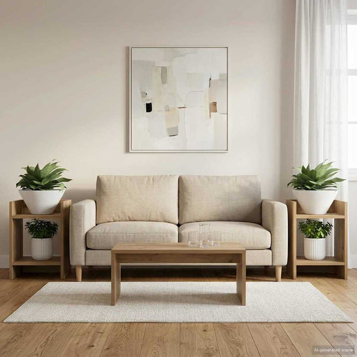 Planteholder 2 pcs Artisan Eg 30 x 30 x 40 cm Konstrueret træ
