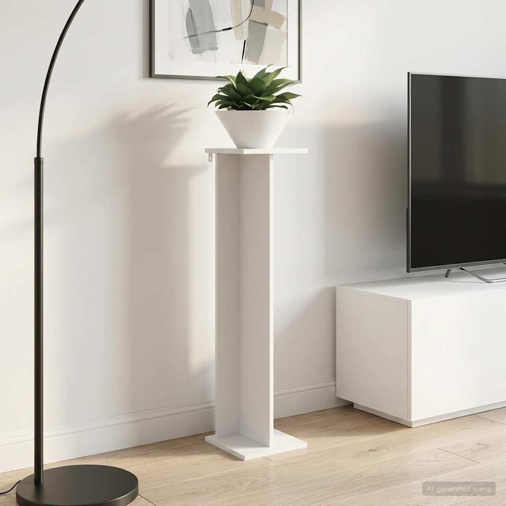 Planteholder 2 pcs Hvid 25 x 25,5 x 100,5 cm Konstrueret træ