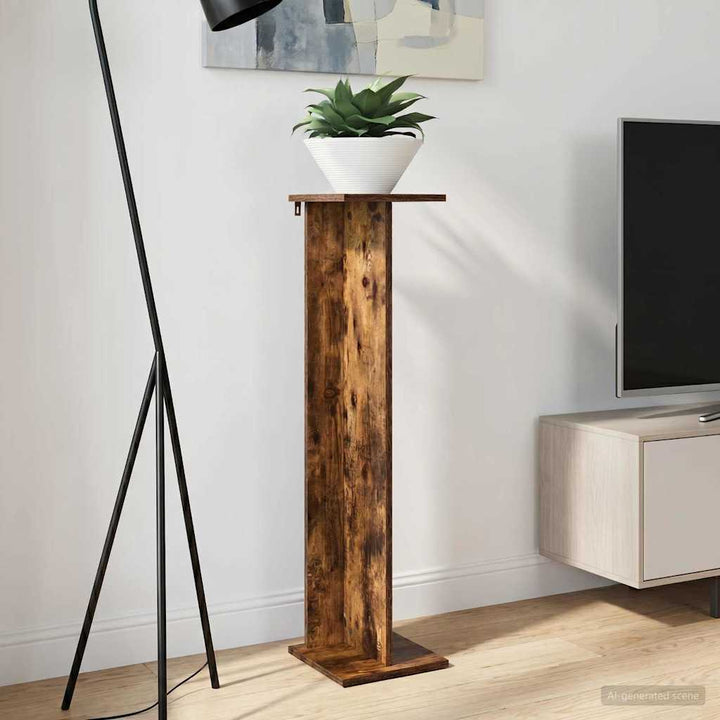 Planteholder Røget eg 25 x 25,5 x 100,5 cm Konstrueret træ