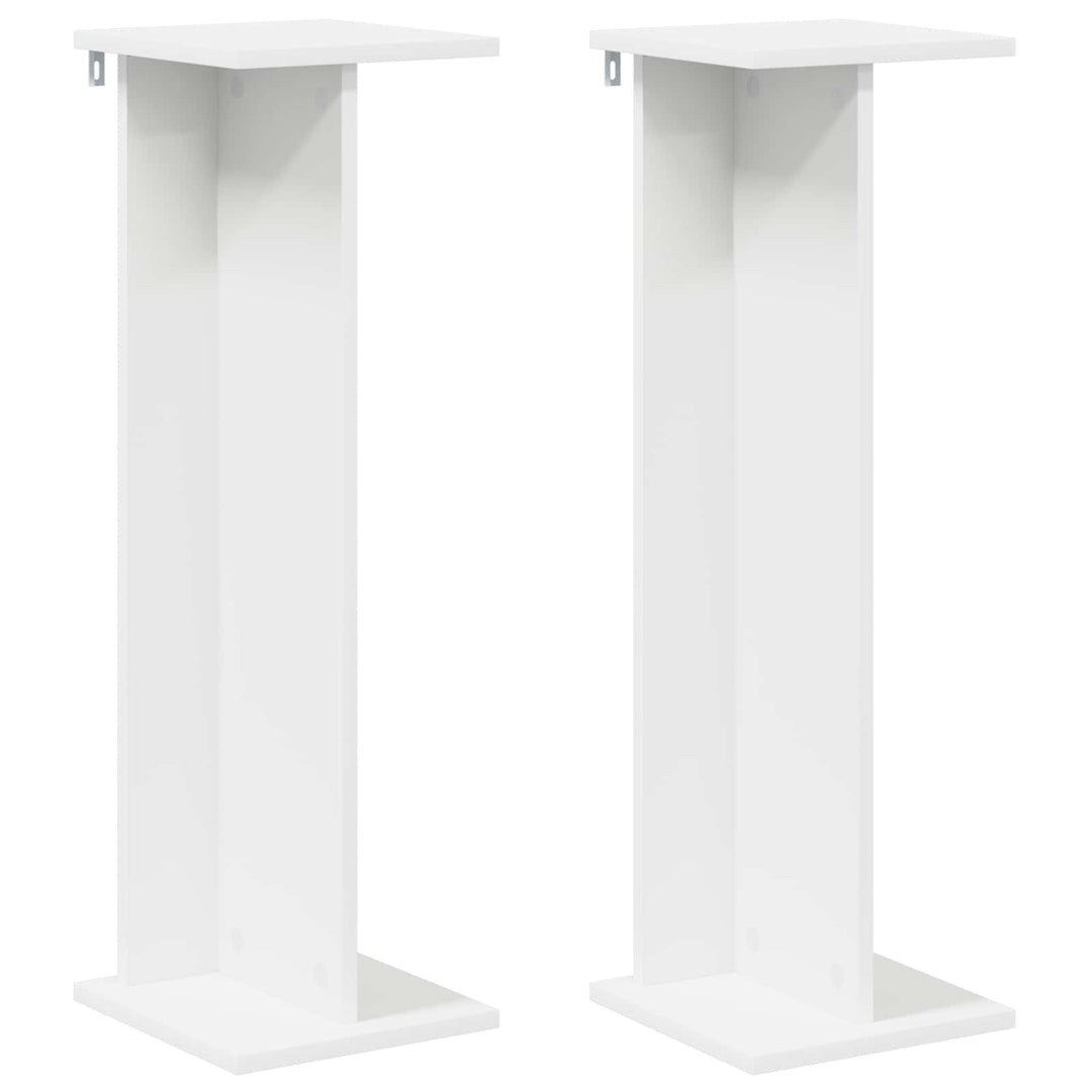 Planteholder 2 pcs Hvid 25 x 25,5 x 80,5 cm Konstrueret træ