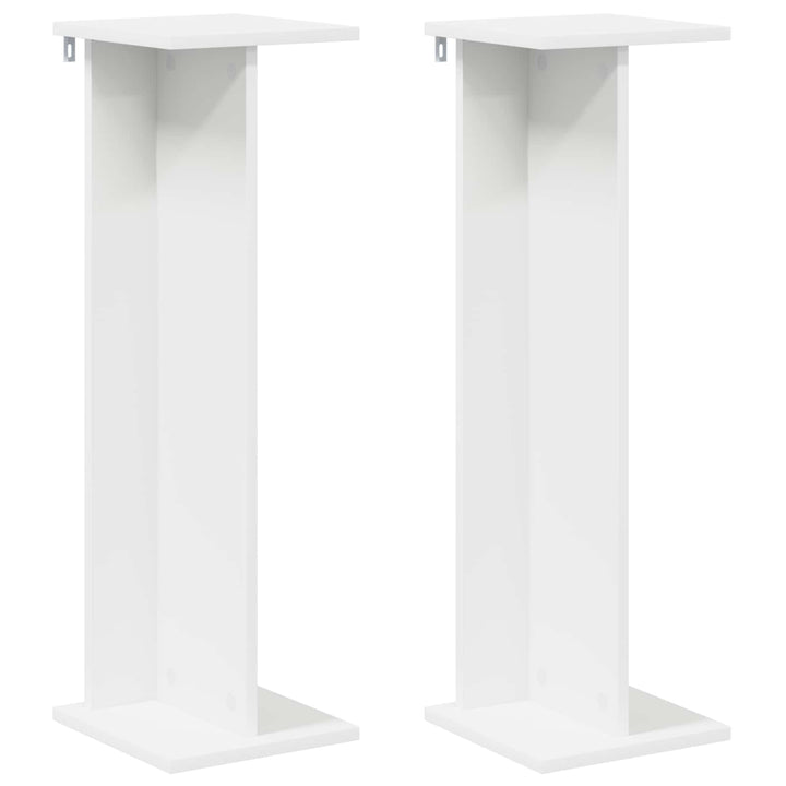 Planteholder 2 pcs Hvid 25 x 25,5 x 80,5 cm Konstrueret træ