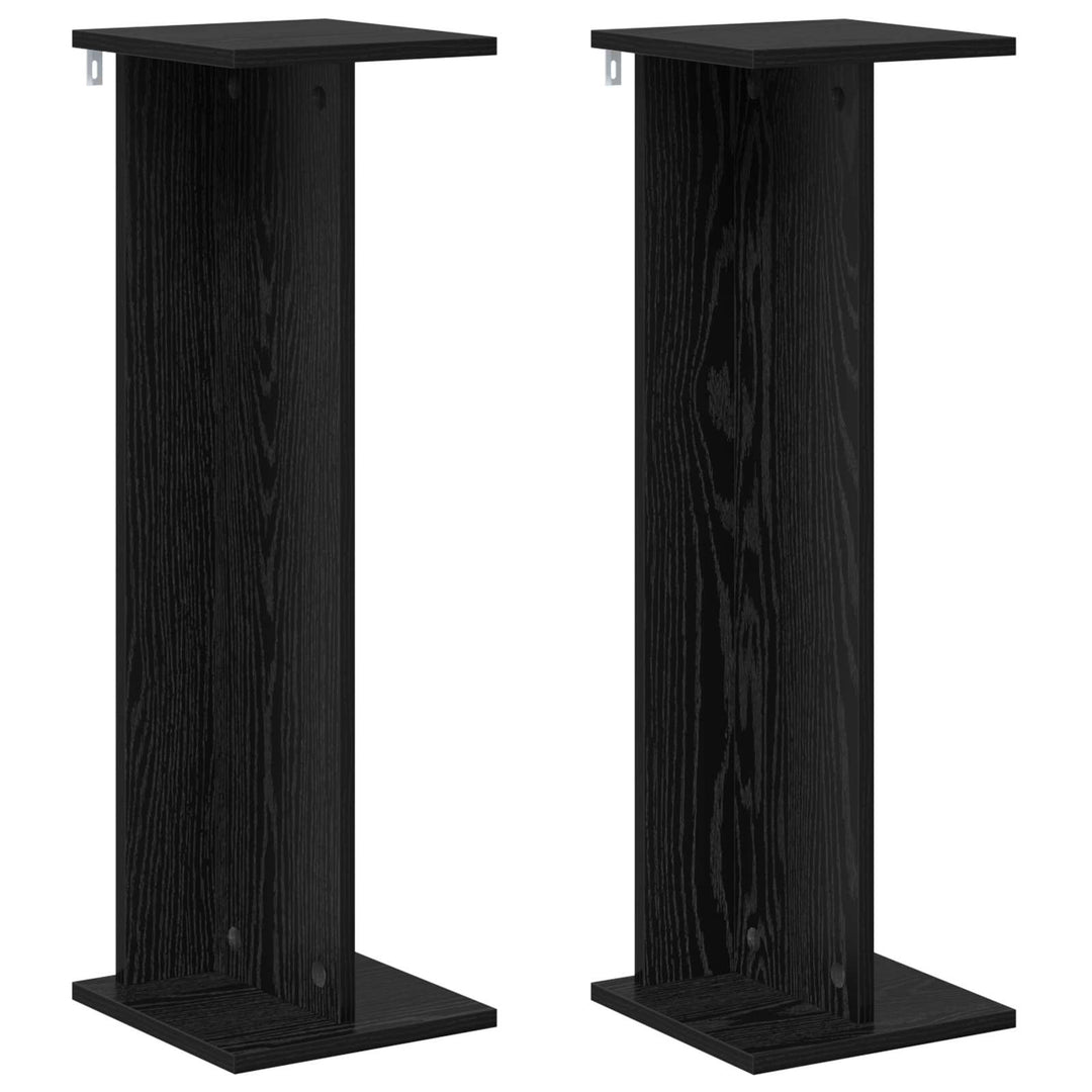 Planteholder 2 pcs Sort Eg 25 x 25,5 x 80,5 cm Konstrueret træ