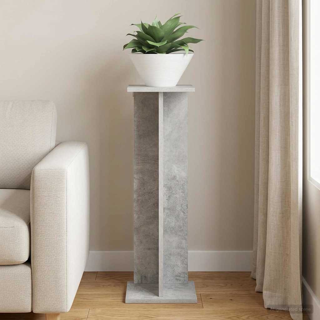Planteholder Betongrå 25 x 25,5 x 80,5 cm Konstrueret træ