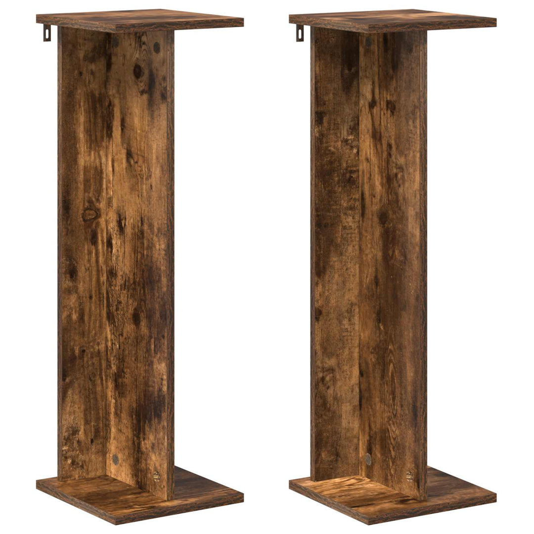 Planteholder 2 pcs Røget Eg 25 x 25,5 x 80,5 cm Konstrueret træ