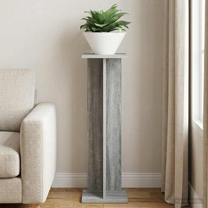 Planteholder Grå Sonoma 25 x 25,5 x 80,5 cm Konstrueret træ